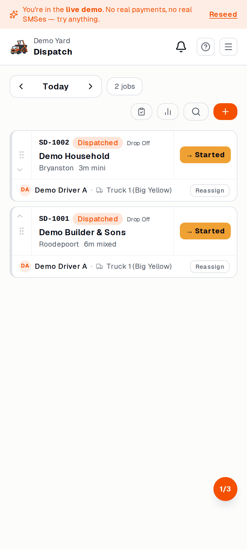 Auto-route button + result — on mobile